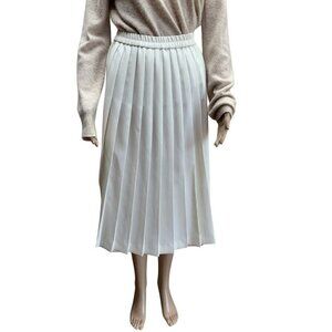 Vintage 90s Pleated A-Line Mid-Calf Skirt Small
